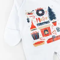Комбінезон ясельний з начісом та різдвяним принтом Christmas mood