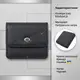 Женский кожаный кошелек для карт купюр и монет ST Leather 22690 Черный