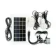 Фонарь аккумуляторный 1 LED 5 W + 22 SMD, выносная солнечная панель, выносные 2 led лампы, кабель для зарядки