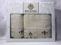 Crown bej набор полотенец 2в1, пенье. Belizza Турция.