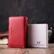 Кожаный удобный женский кошелек в три сложения ST Leather 22490 Красный