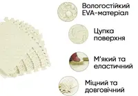 Татамі мат EasyFit 8 шт (30х30х1 см) хвіст ластівки білий