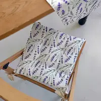 Подушка на стул с завязками, садовый текстиль Лаванда 40x40x4 см