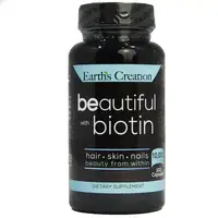 Витамины и минералы Earth‘s Creation Beautiful Biotin 10000 mcg, 100 капсул