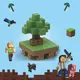 Магнитный конструктор Minecraft RESTEQ — 64 детали + 2 фигурки, магнитные кубики 2×2 см, развивающий набор для детей, стиль