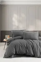Полуторна постільна білизна Фланель First Choice Flannel Soprano Anthracite 160х220см