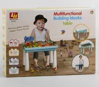 Ігровий столик Building blocks table, стільчик, конструктор, 515 деталей. Multicolor (104586)
