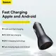 Адаптер автомобильный  Baseus Golden Contactor Pro Triple Fast Charger Car Charger |1USB/2Type-c, PD/QC, 65W/3A|