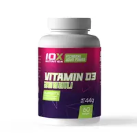 Витамины и минералы 10XNutrition Vitamin D3 2000 IU, 60 капсул