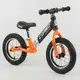 Велобег детский с надувными колёсами "CORSO" Black/Orange (86918)