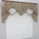 Ламбрекен на карниз 1.5м. Цвет какао с белым. Код 093л