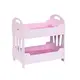 Игрушечная кроватка для кукол Мася, двухъярусная, деревянная. Pink (67144)