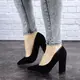 Туфли женские на каблуке Fashion Ginger 1764 39 размер 25 см Черный