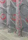 Тюль (3х2,7м.) органза с принтом. Цвет полупрозрачный белый с красным и черным. Код 1442т 42-0276