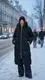 Пальто женское зимнее длинное черное П980