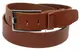 Мужской кожаный ремень под джинсы Skipper 1186-45 коричневый 4,5 см