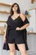 Комплект пижама муслиновая с халатом XXL Кч1808п Черный