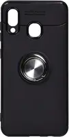 Чехол-накладка TOTO Car Magnetic Ring TPU Case Samsung Galaxy A20/A30 Black/Silver