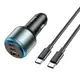 Адаптер автомобильный HOCO Type-C to Type-C cable Galloper NZ9 |1USB/2Type, 95W/3A, PD/QC|