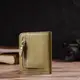 Компактный женский кошелек из натуральной кожи флотар CANPELLINI 21793 Оливковый