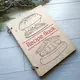 Деревянная записная книга для кулинарных рецептов