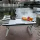 Белый столик-поднос для завтраков с гравировкой