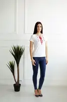 Молодежная футболка с элементами вышивки 3XL