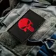 Шеврон с липучкой Череп Каратель Punisher красный на чёрном 5х8 см вышитый патч нашивка