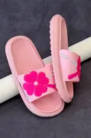 Шлепанцы женские с аппликацией, цвет розовый, 243R5028-1