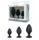 Набор анальных стимуляторов Boss Series - Silicone Anal Plugs Set (2,8 / 3,5 / 4,4 cm)