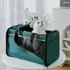Сумка-переноска для кошек и собак 44х30х35 CosmoPet CP-41 Grey/Green