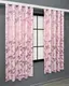 Шторы (2шт 1,3х1,7м) короткие из ткани софт. Цвет розовый. Код 1158ш 35-0418