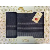 Набор полотенец Arya Жаккард Hera A107317-Dark Blue 2 предмета темно-голубой