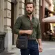 Стильная мужская сумка из плотного текстиля 21225 Vintage Черная