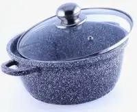Каструля з кришкою Benson BN-316 22 см 3.2 л сіра