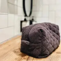 Вельветова косметичка ORGANIZE 24*13*13 см (фіолетова)