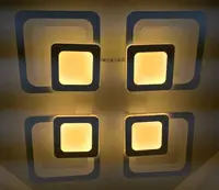 Люстра світлодіодна стельова LED світильник для квартири на стелю лед 25156 Білий 9х46х46 см.