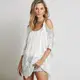 Туника пляжная из мягкого гипюра 5162-white-XL белая
