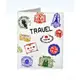 Обложка на ID паспорт Travel штампы