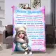 Плед 3D с пожеланиями для дочери Доченьке Проходные дни 17528 135х160 см