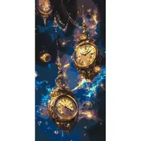 Картина по номерам "Магические часы" 40*80 см