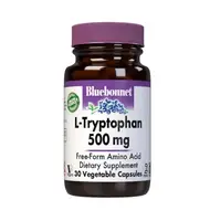 Аминокислота Bluebonnet L-Tryptophan 500 mg, 30 вегакапсул