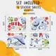 Детские стикеры Морские 30х40см, 4 листа 120х40см 7202201