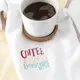 Набор махровых салфеток Coffe makes everything better TM IDEIA 30х50 см 2 шт білий/молоко/Кава