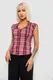 Блуза в клетку, цвет розовый, 230R2502