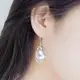 Женские серьги с жемчугом покрытие серебро код 1594