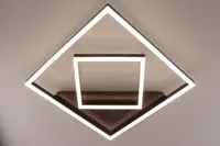 Люстра світлодіодна стельова LED світильник для квартири на стелю лед з пультом 25579 Коричневий 7х48х48 см.