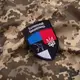Шеврон на липучке Естонський Бандерівець Эстония флаг Эстонии 7х10 см вышитый патч нашивка