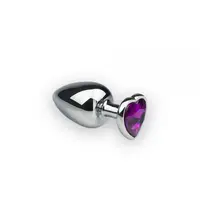 Анальний затор, Silver Heart Amethyst, M