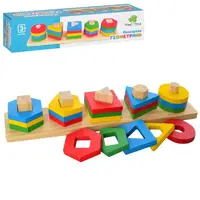 Деревянная игрушка Геометрика MD 2305, 33*7*6 см